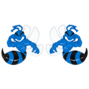 Blue Angry Bee Emblem