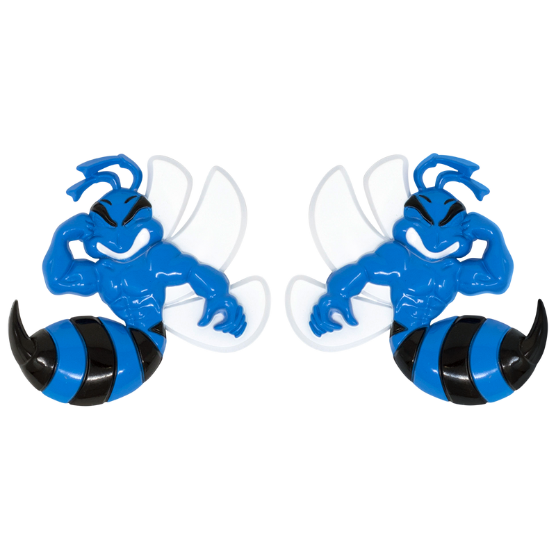 Blue Angry Bee Emblem