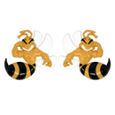 Yellow Angry Bee Emblem