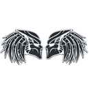 Left & Right Predator - White/Black