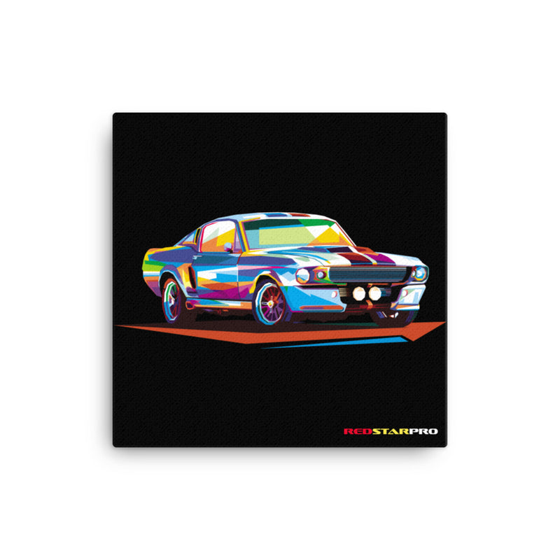 Pop Art Old School Muscle Car - Canvas Print