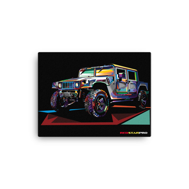 Pop Art Military Vehicle - Canvas Print