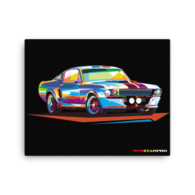 Pop Art Old School Muscle Car - Canvas Print