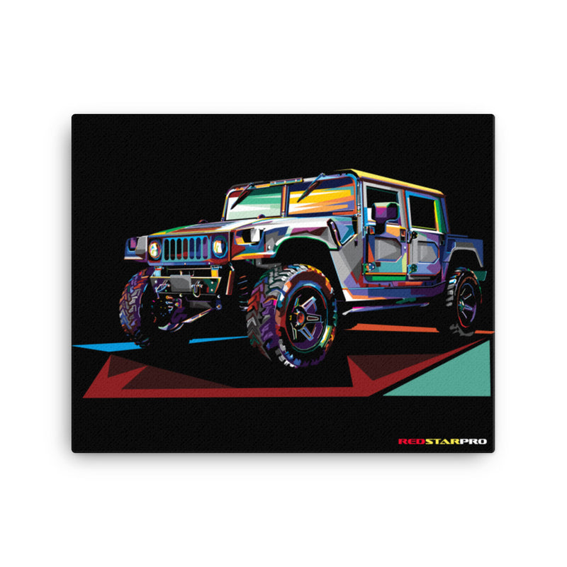 Pop Art Military Vehicle - Canvas Print