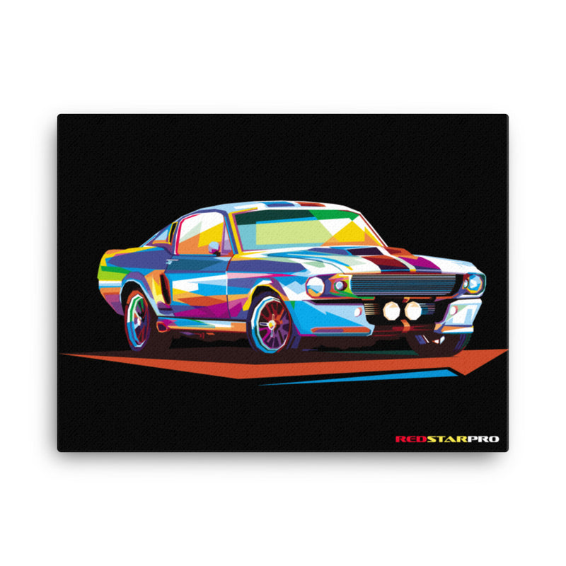 Pop Art Old School Muscle Car - Canvas Print