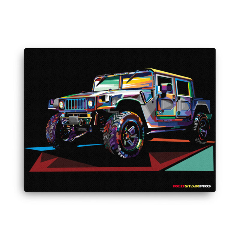 Pop Art Military Vehicle - Canvas Print