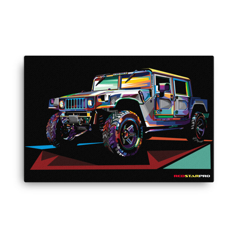 Pop Art Military Vehicle - Canvas Print