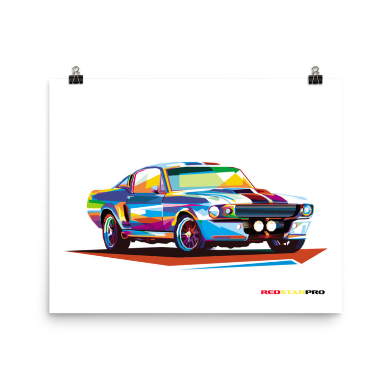 Pop Art Old School Muscle Car - Poster