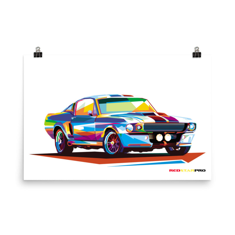 Pop Art Old School Muscle Car - Poster