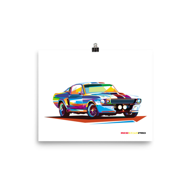 Pop Art Old School Muscle Car - Poster