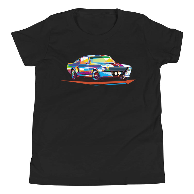 Pop Art Old School Muscle Car - Youth T-Shirt