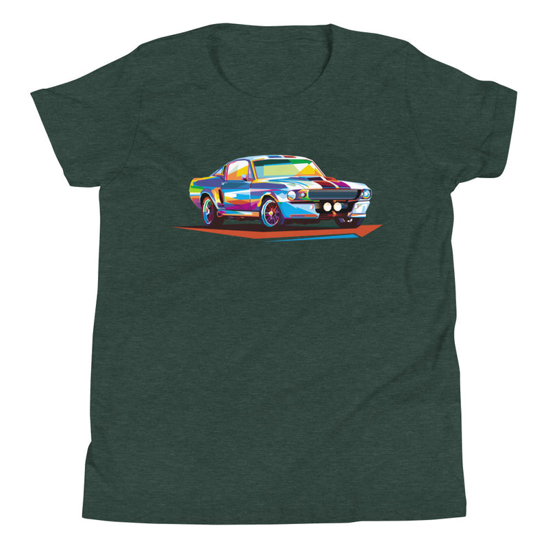 Pop Art Old School Muscle Car - Youth T-Shirt