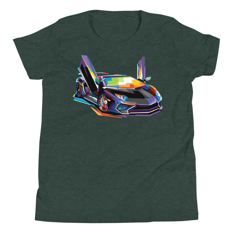 Pop Art Sports Car - Youth T-Shirt