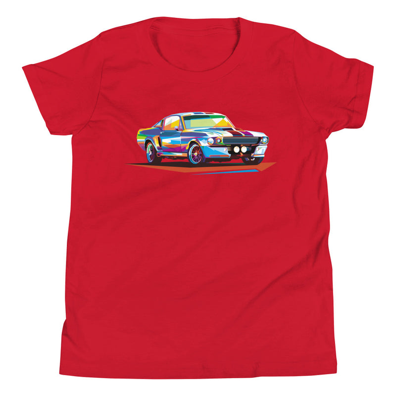 Pop Art Old School Muscle Car - Youth T-Shirt