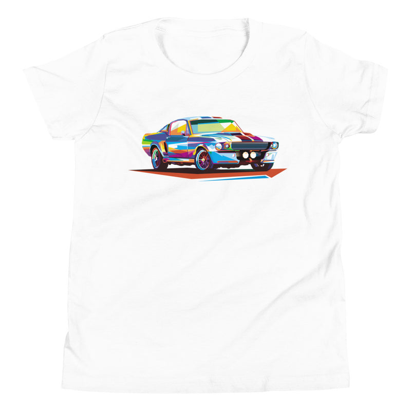 Pop Art Old School Muscle Car - Youth T-Shirt